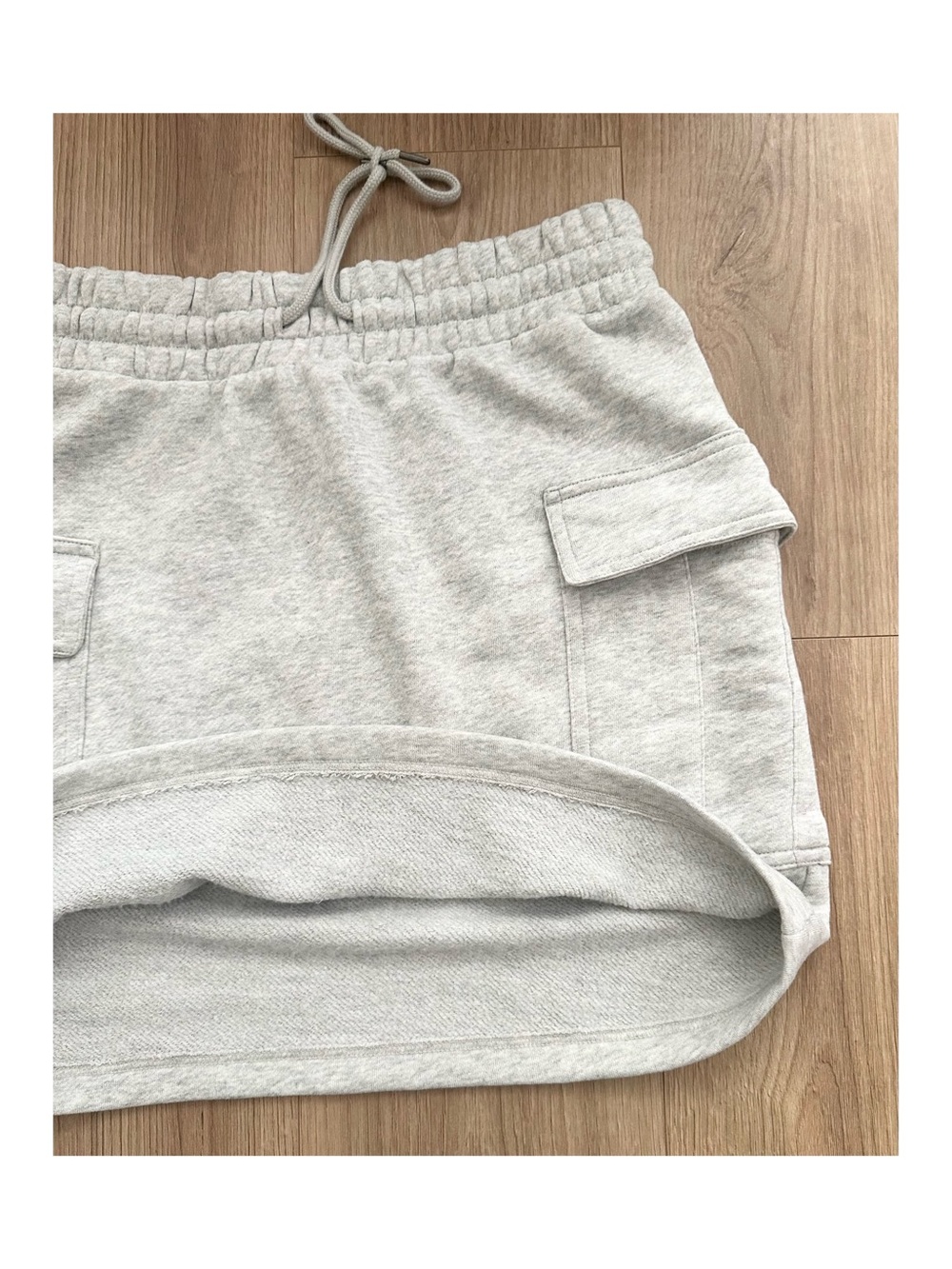 Universal Thread Light Gray Drawstring Cargo Mini Skirt - Picture 2 of 4